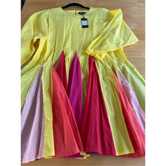Athina Mini Rainbow Flowy Dress NWT Size Medium - Picture 8 of 13